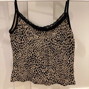 Brandy Melville Cheetah Print Belle Tank Top
